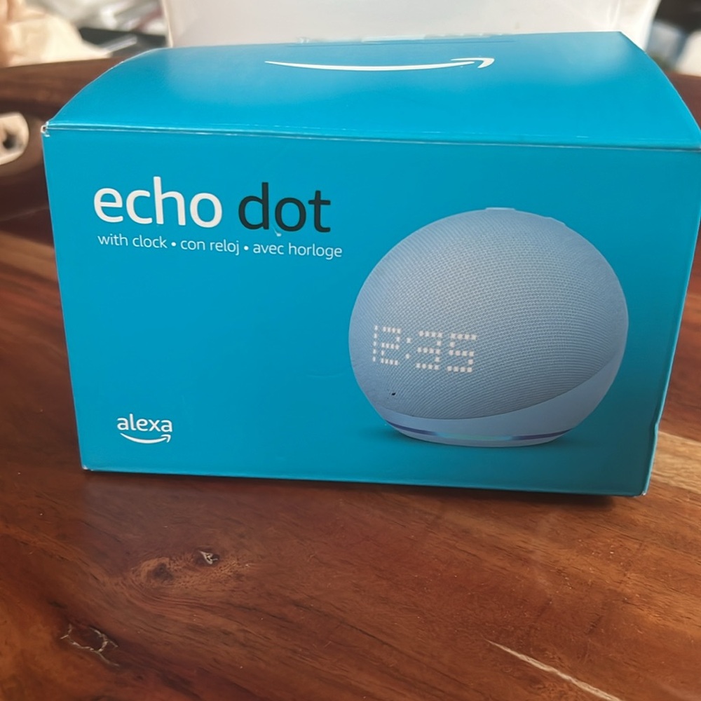Amazon Echo Dot (5th Gen 2022 ) Smart Speaker with Clock - Cloud Blue